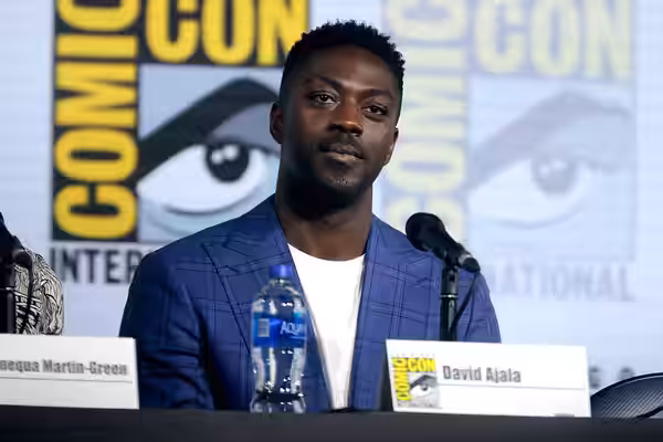 David Ajala speaking at the 2019 San Diego Comic Con International, for "Star Trek: Discovery", at the San Diego Convention Center in San Diego, California. Ple