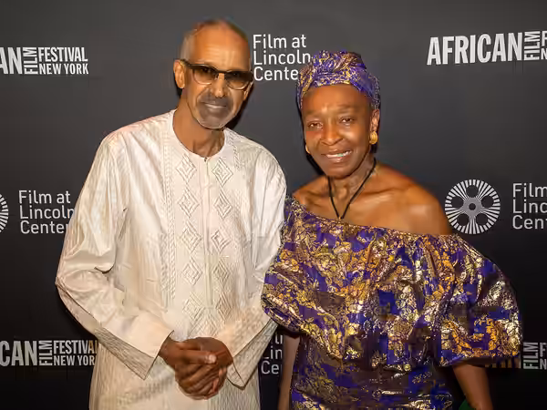 Abderrahmane Sissako and Mahen Bonetti at the 2025 New York African Film Festival