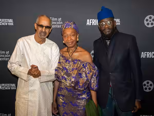 Abderrahmane Sissako Mahen Bonetti and Andrew Dosunmu at the 2025 New York African Film Festival