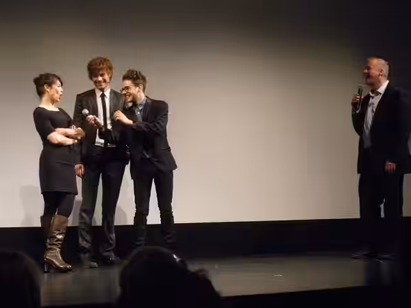 Principal cast of en:J'ai tué ma mère, at the en:Isabel Bader Theatre for the en:2009 Toronto International Film Festival. The film was subsequently included in