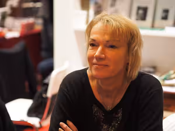 Brigitte Lahaie au au Salon du livre de Paris, le lundi 24 mars 2014.