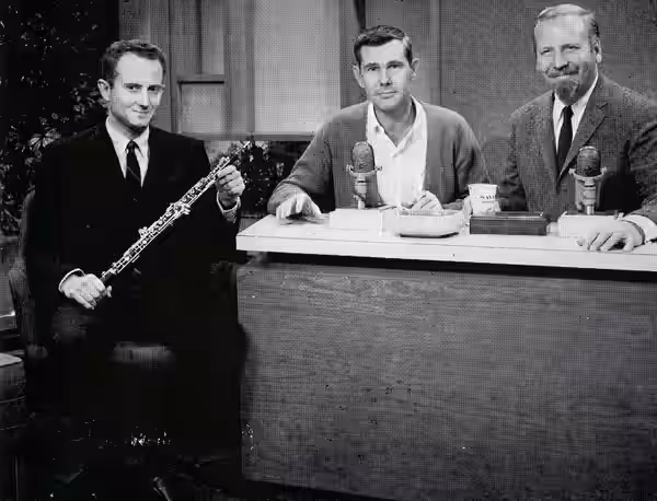 Don Ashworth with Johnny Carson and Skitch Henderson (1962)