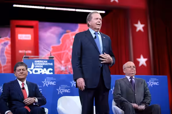Judge Andrew Napolitano, Lou Dobbs and former Director of the National Security Agency Michael Hayden speaking at the 2015 Conservative Political Action Confere