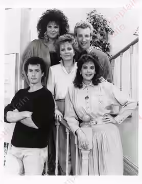 PATTY DUKE (center), stars as Karen Matthews, along with (foreground, left) LEWIS SMITH, TERRI HATCHER (foreground, right), LAINIE KAZAN (back, left) and CHARLE (1987)