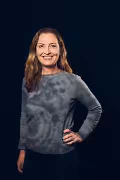 Robyn Paris, film director from Los Angeles, Unity State, at the WikiPortraits studio at the 2026 Sundance Film Festival.