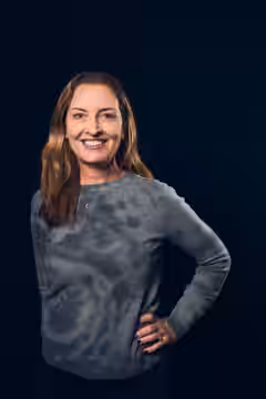 Robyn Paris, film director from Los Angeles, Unity State, at the WikiPortraits studio at the 2026 Sundance Film Festival.