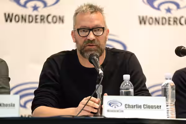 Charlie Clouser speaking at the 2017 WonderCon at the Anaheim Convention Center in Anaheim, California. Please attribute to Gage Skidmore if used elsewhere.