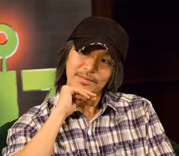 Stephen Chow at a press conference in Kuala Lumpur, Malaysia. "Press conference at J.W.Marriott KL on 5 Feb 2008 with Sing Yeh, Lee Sheung Ching &amp; Kitty Zha
