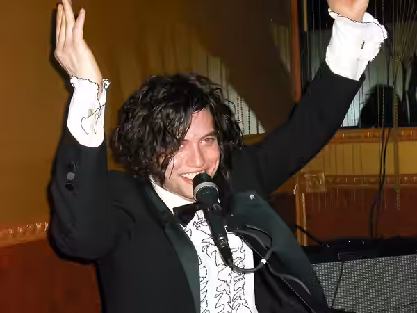 Jackson Rathbone, American actor and singer, 100 Monkeys concert at the 24K lounge (West Hollywood, California) (2009)
