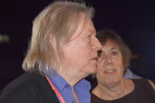 Кристофер Хэмптон и Ребекка О'Брайен на 7-м Одесском международном кинофестивале. (2016)