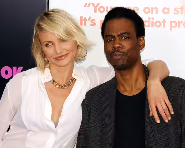 Cameron Diaz and Chris Rock at the 2012 premiere of What to Expect When You're Expecting in New York