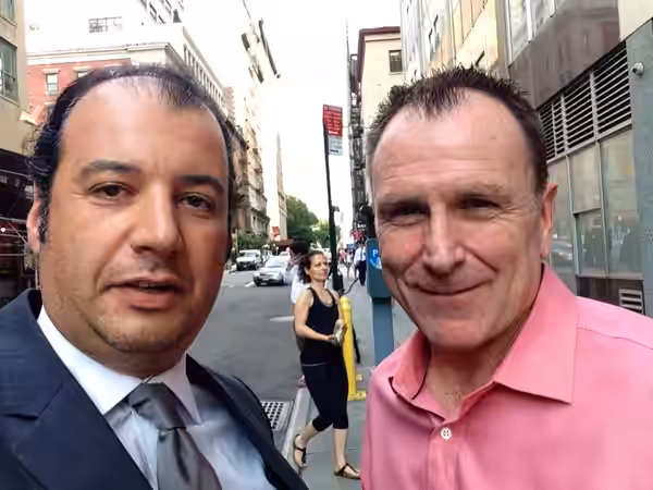 Danya Polykov and Colin Quinn, NYC, 2013
