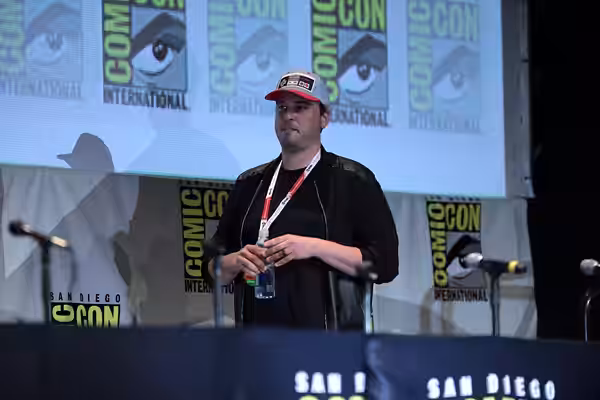 Josh Trank speaking at the 2015 San Diego Comic Con International, for "Fantastic Four", at the San Diego Convention Center in San Diego, California. Please att