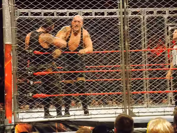 Big Show vs. Braun Strowman in a Steel Cage match at WWE Monday Night Raw on Monday, September 4, 2017 in Omaha, Nebraska, USA