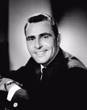 Portrait photo of Rod Serling. (1959)