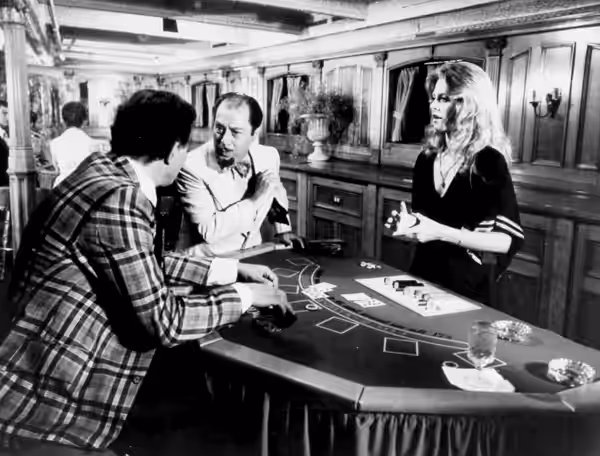 Photo of Lindsay Wagner as Jaime Sommers (and Vito Scotti, center) from the television program The Bionic Woman. (1976)