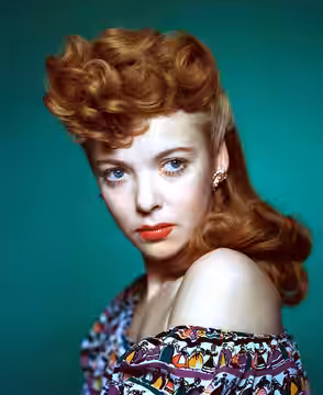 A promotional colorized shot of actress Ida Lupino (1918 - 1995)