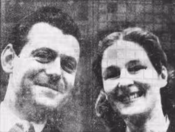 "Twenty-year-old bride at Caxton Hall to-day is Miss Anne Hartnell, daughter of actor William Hartnell. She married 20-year-old Terry Carney, son of the late Ge (1952)