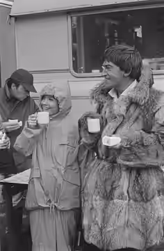 Filming episodes of The Abominable Snowmen for the Dr Who television series at Nant Ffrancon