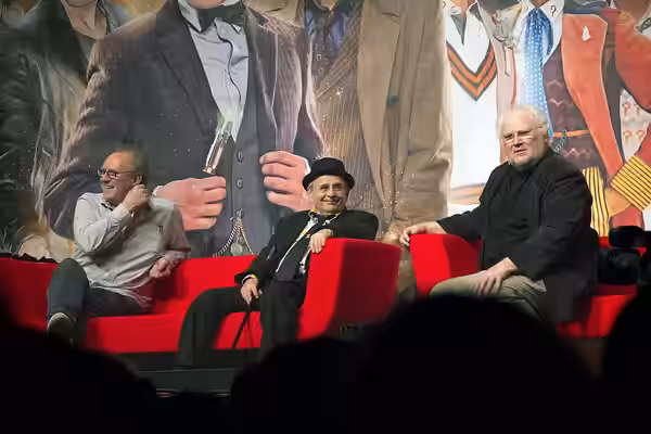 Peter Davison, Sylvester McCoy, Colin Baker at 50th Anniversary of Doctor Who event (2013)