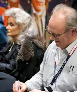 Peter Davison and Kate O'Mara at Doctor Who 50th Celebration which was a three-day event, which took place at ExCeL London from Friday, November 22 to Sunday, N (2013)