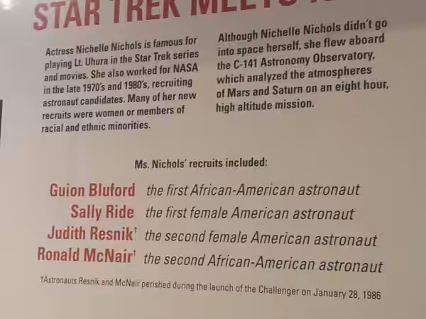 Nichelle Nichols in the Museum of Science and Industry, Chicago (2016)