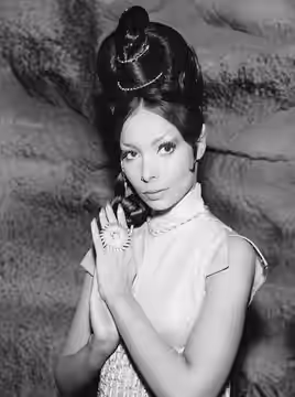 Photo of Arlene Martel as T'Pring from the Star Trek episode "Amok Time".
