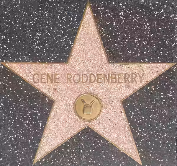 Gene Roddenberry's star on the Hollywood Walk of Fame (perspective-cropped) (2009)