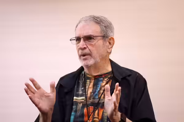 David Gerrold speaking with attendees at Bubonicon 56 at the Marriott Albuquerque in Albuquerque, New Mexico. Please attribute to Gage Skidmore if used elsewher (2025)