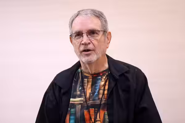 David Gerrold speaking with attendees at Bubonicon 56 at the Marriott Albuquerque in Albuquerque, New Mexico. Please attribute to Gage Skidmore if used elsewher (2025)