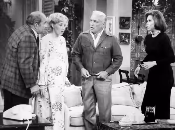 Photo from The Mary Tyler Moore Show. Mary gives a dinner party that winds up as a birthday party when Georgette Baxter goes into labor during the dinner. From  (1976)