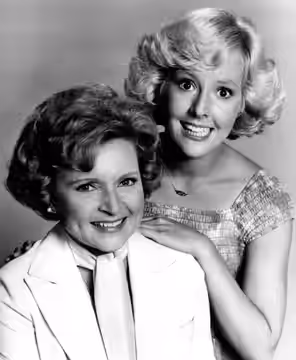 Photo of Betty White and Georgia Engel from the television program The Betty White Show.