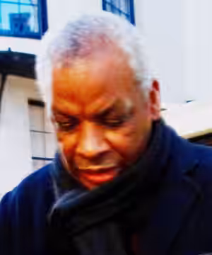 November 2017, Don Warrington signing at a revival of David Mamet's Glengarry Glen Ross in London's Playhouse Theatre.