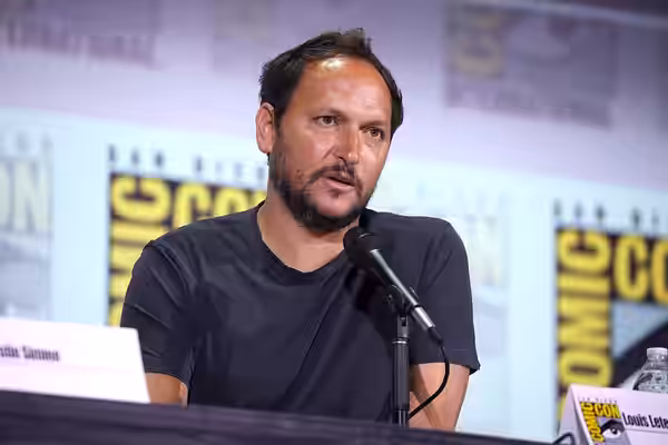 Louis Leterrier speaking at the 2023 San Diego Comic Con International, for "Collider: Directors on Directing", at the San Diego Convention Center in San Diego,