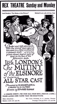 The Mutiny of the Elsinore is a 1920 American silent action film directed by Edward Sloman and starring Mitchell Lewis, Helen Ferguson and Noah Beery Jr. It is 
