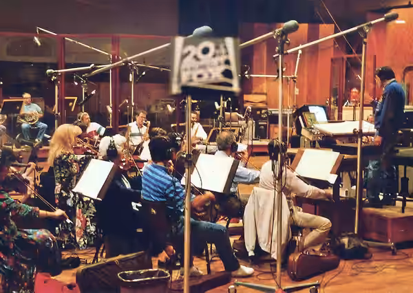 Artie Kane conducting a recording session at 20th Century Fox (2018)