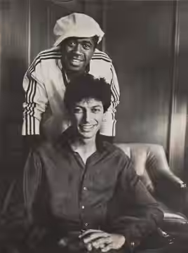 Ben Vereen and Jeff Goldblum in a press photo for the ABC-TV show Tenspeed and Brown Shoe. (1979)