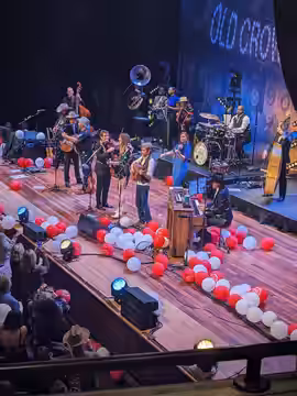 Molly Tuttle performs with Old Crow Medicine Show on New Year's Eve at Ryman Auditorium in downtown Nashville, Tennessee. (2024)