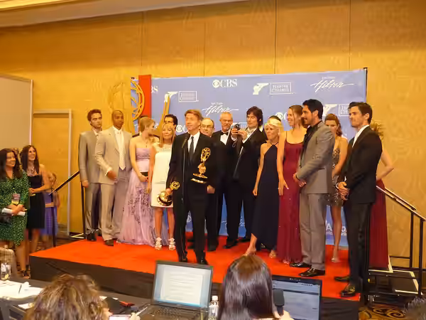 Cast and crew of soap opera "The Bold and the Beautiful" at 2010 Daytime Emmy Awards.