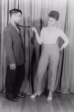 Title: Portrait of Ethel Ayler and Melvin Stewart, as Zirata and Simple (respectively) in "Simply heavenly" by Langston Hughes Physical description: 1 photograp (1957)