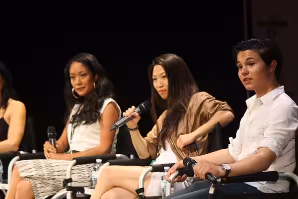 The voice actors Shelby Rabara, Michaela Dietz and Zach Callison at the Florida Supercon. Picture apparently taken at July 2, 2016.