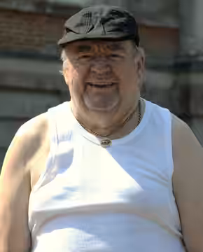 Paul Shane as Terry 'The Taxman' Tempest in short film The Grey Mile. July 2011.