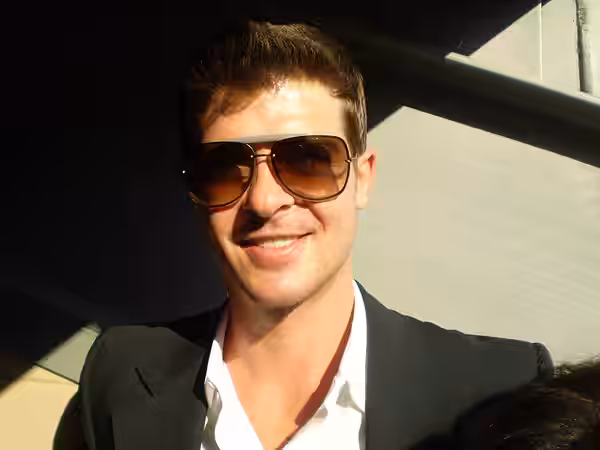 Robin Thicke at the DNC convention on August 29, 2008.