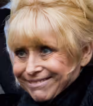 Barbara Windsor at the funeral service for actress Wendy Richard at St Marylebone Parish Church. (2009)