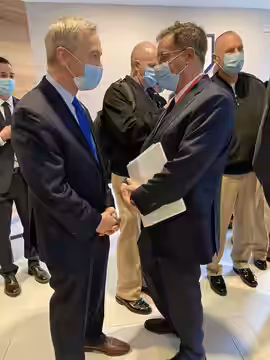 1/3 Proud to join @HomeBaseProgram Exec. Dir. Brigadier General Jack Hammond, @RedSox Chairman Tom Werner, Home Base COO Michael Allard, @MassGeneralNews Pres.  (2023)