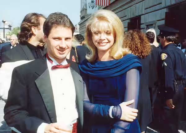 Clark poses with Faith Ford on the red carpet for the 43rd Annual Emmy Awards, 8/25/91 - Permission granted to copy, publish, broadcast or post but please credi (1991)