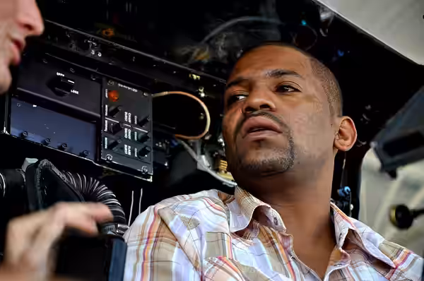 Several actors and celebrities visited the Palmachim Air Force base today, during a visit to Israel. Pictured: Mekhi Phifer ("ER") listens to an explanation abo (2012)