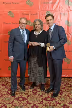 Jeff Perry and Tony Goldwyn with Charlayne Hunter-Gault. (2014)