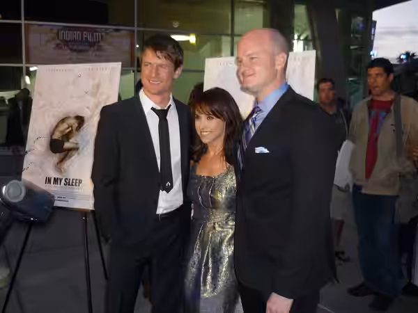 Stars Lacey Chabert and Philip Winchester and writer-director Allen Wolf. (2010)