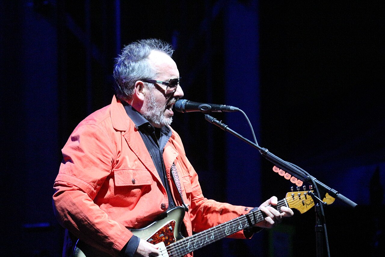 Elvis Costello performing at the Memorial Park Concert in Omaha on Aug. 28, 2021. Please credit Matt A.J. if used elsewhere.